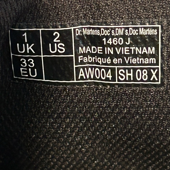 Dr Doc Martens 1460 J Pink Leopard Hydro Leather Combat Boots Youth Girls Size 2 - Picture 9 of 10